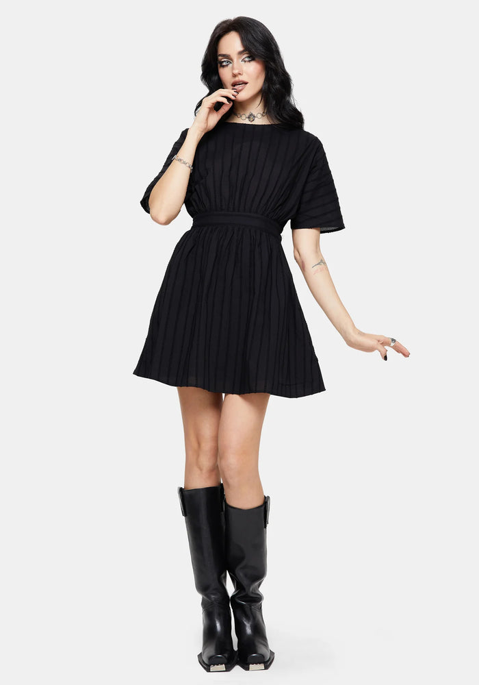 Blythe Cotton Tie Back Mini Dress