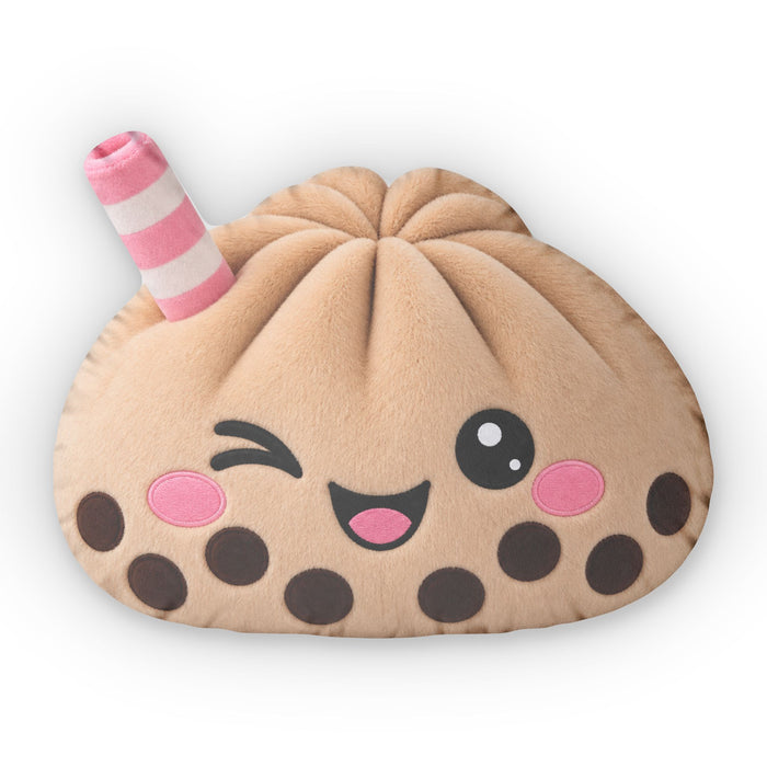 Boba Tea Dumpling Plush Pillow 🧋🩷 | Kawaii Bubble Tea Shaped Pillow | Oversized Cuddle Pillow
