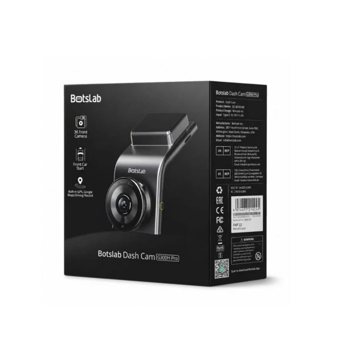 Botslab G300H Pro 1-Channel Dash Cam — 2K Front