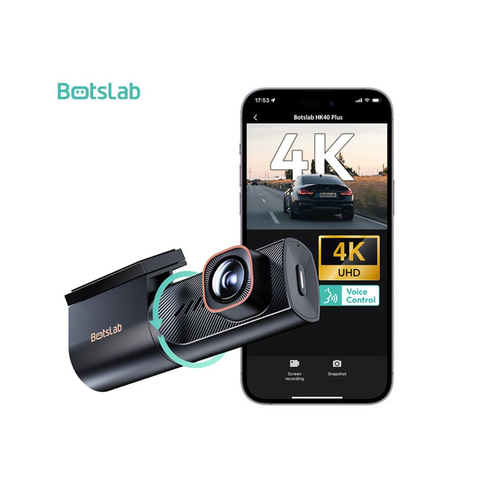 Botslab HK40 Plus 1-Channel Dash Cam — 4K Front, 150° Wide