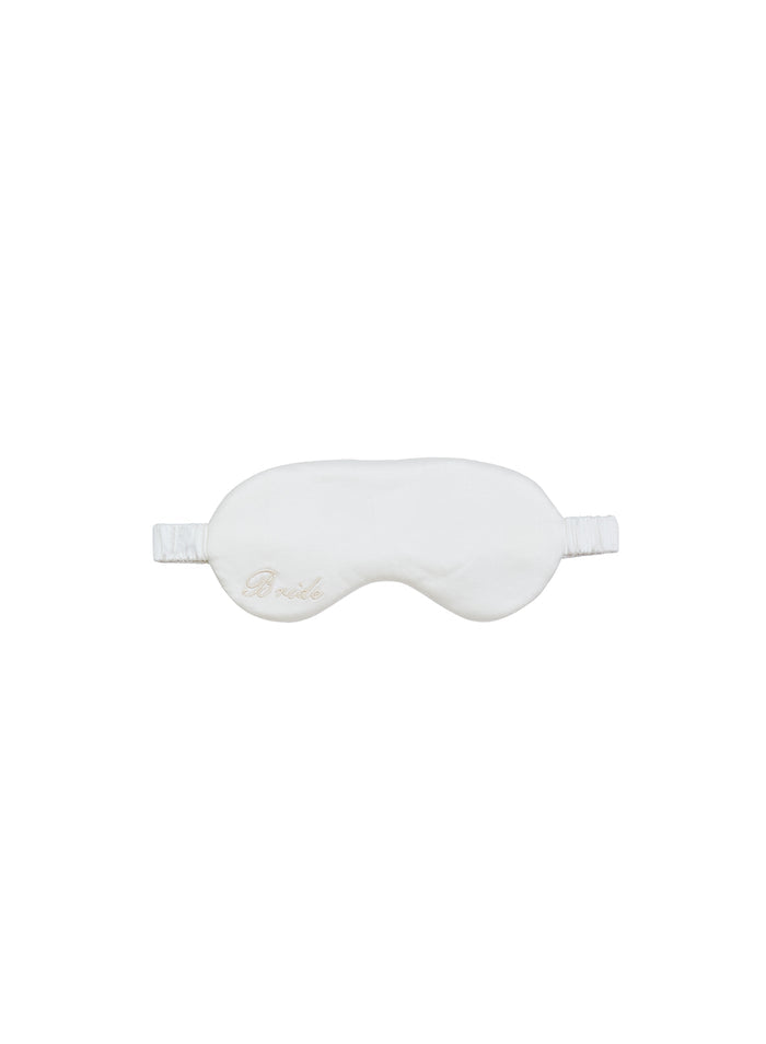 Bridal Silk Eye Mask-ivory-Fleur du Mal-flat