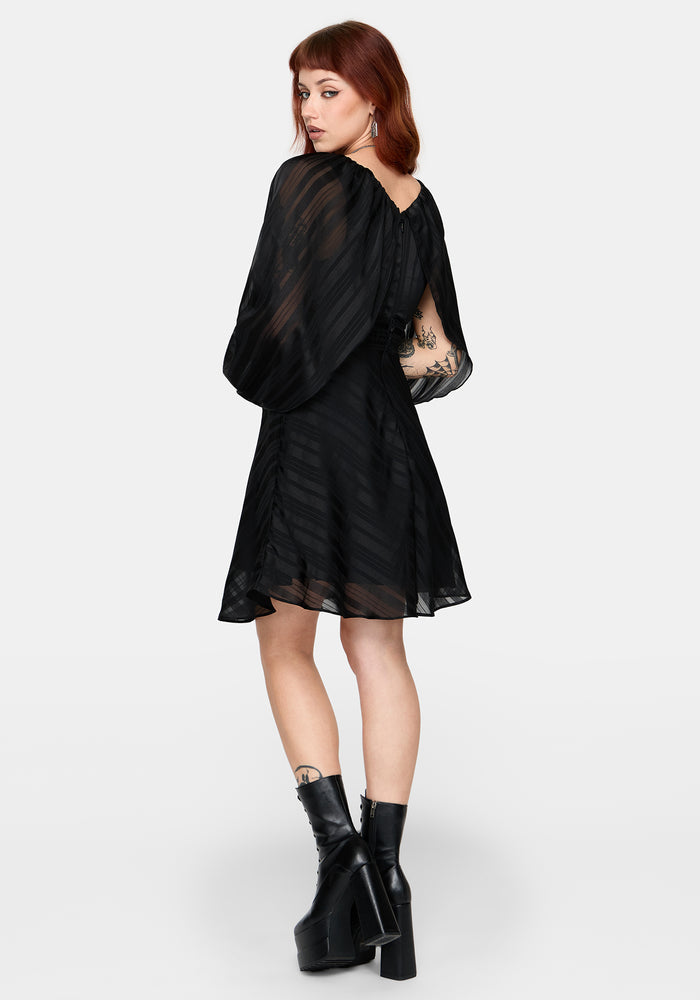 Briella Chiffon Striped Mini Dress