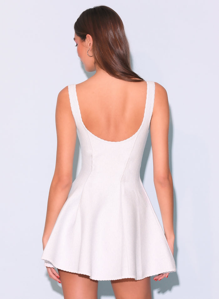 Brigette Flared Dress-ivory