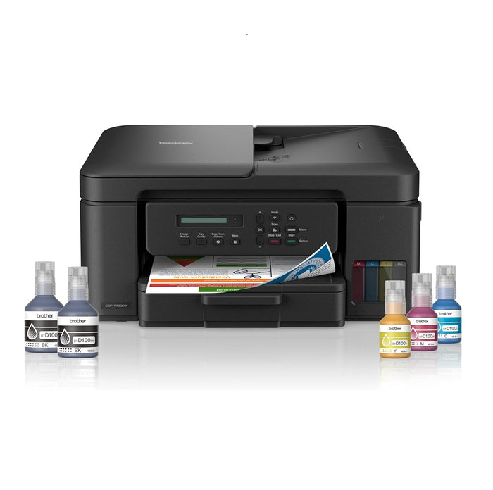 Brother DCP-T730W Tank Printer, Wireless, Inkbenefit Plus 3-in-1 Inkjet Printer Colour, Duplex (All-in One Ink)