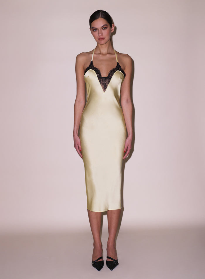 Buckle T-Strap Dress-buttercream-Fleur du Mal