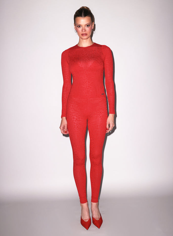 Butter Long Sleeve Tee-rouge
