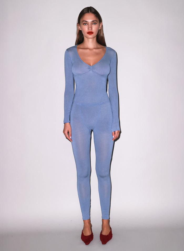 Butter Soft Legging-blue haze