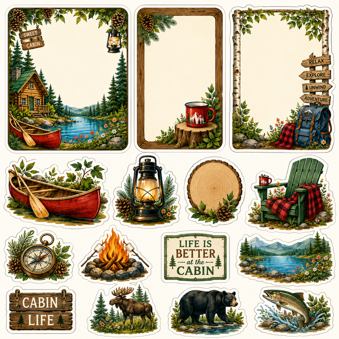 Cabin at the Lake Scrapbook Kit