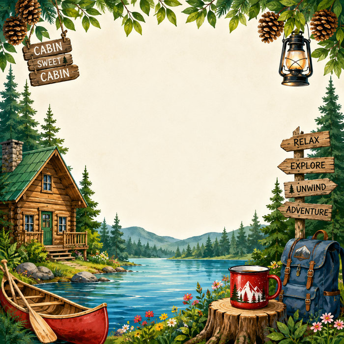 Cabin at the Lake Scrapbook Kit