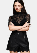 Caelith PU Leather Lace Short