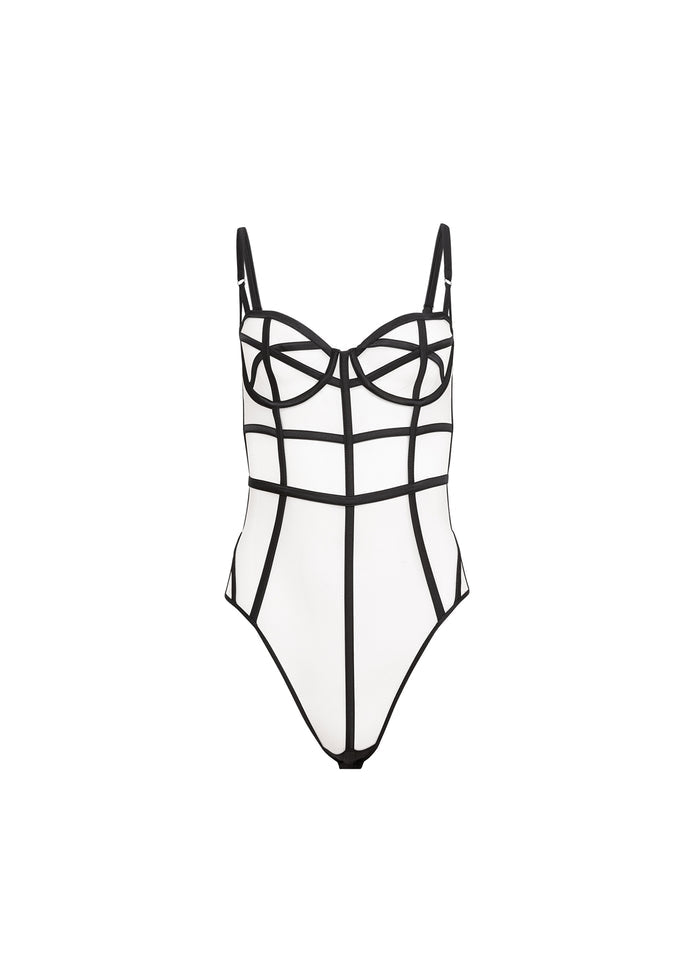 Caged Bodysuit-black-flat