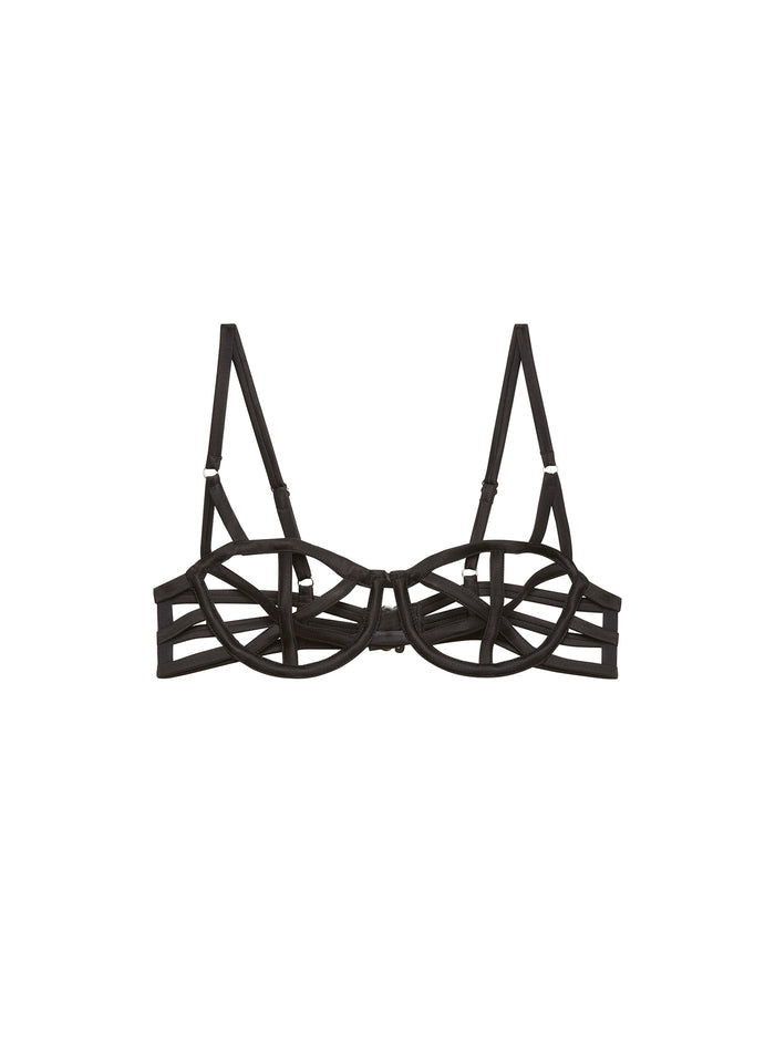 Caged Bra-black-flat