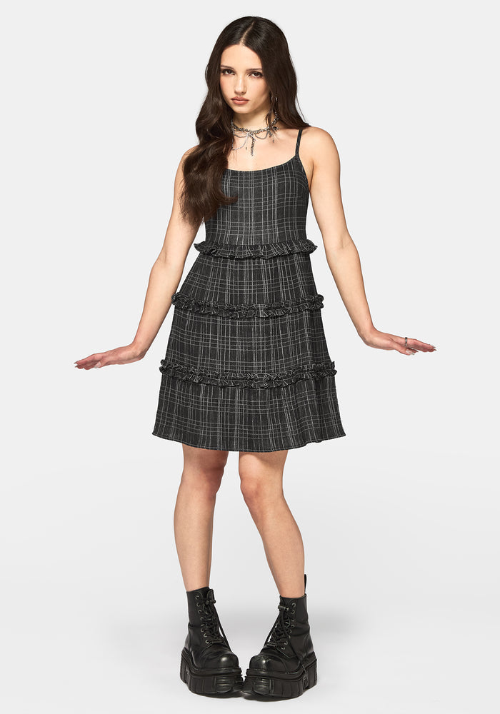 Caledon Check Gauze Cami Mini Dress