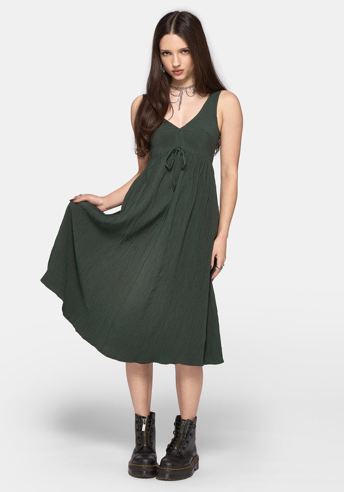 CANCELLED - Dysia Crinkle Midi Dress
