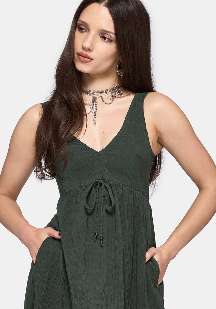 CANCELLED - Dysia Crinkle Midi Dress