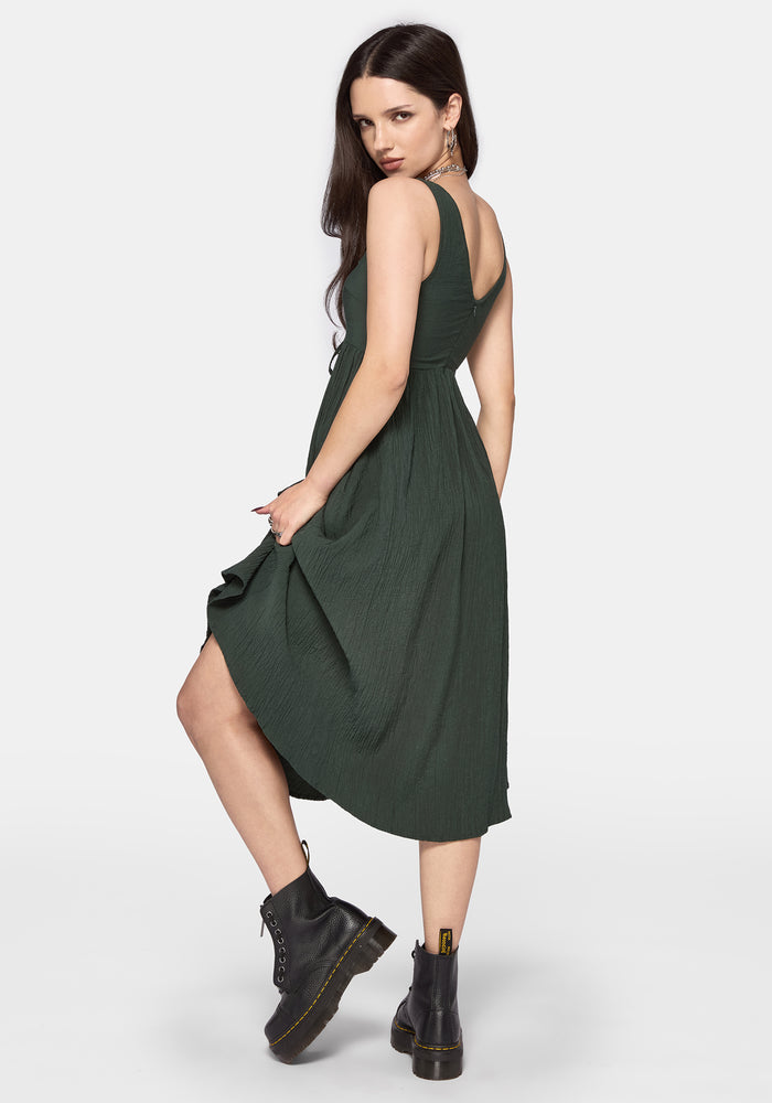 CANCELLED - Dysia Crinkle Midi Dress