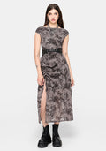 CANCELLED - Juniper Ruched Mesh Midaxi Dress