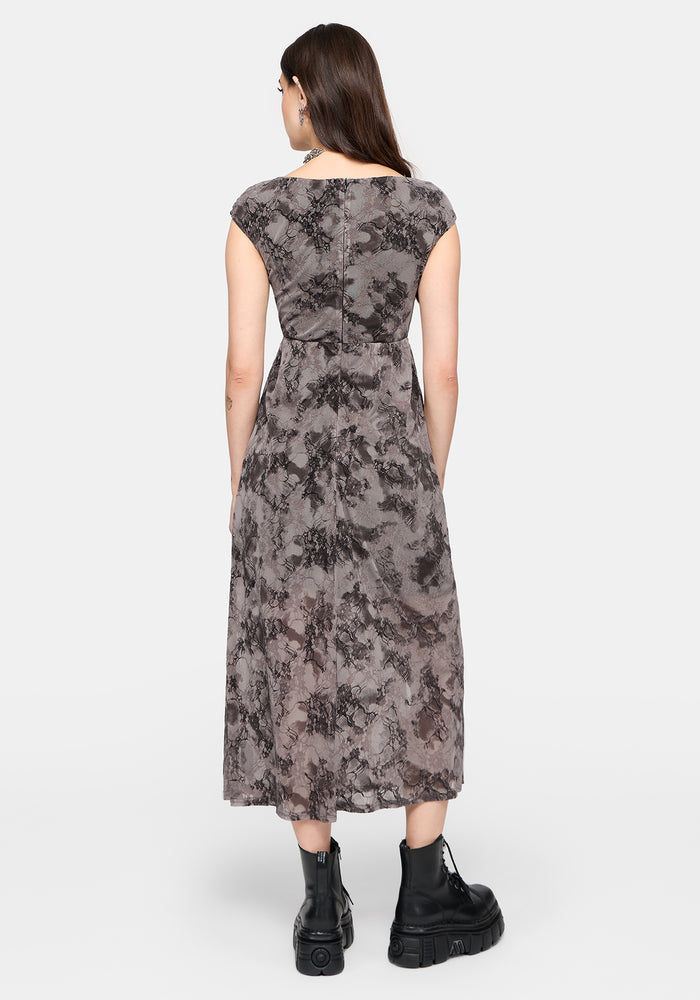 CANCELLED - Juniper Ruched Mesh Midaxi Dress
