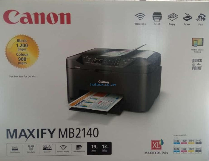Canon MAXIFY MB2140 Wi-Fi, Inkjet Business Printer Color, Document Feeder All-in-One - شركة القيم العالمية للحاسبات
