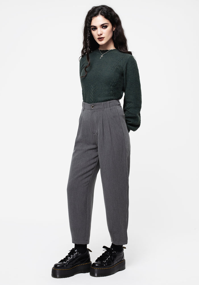 Canopy Raised Fern Intarsia Knit Sweater
