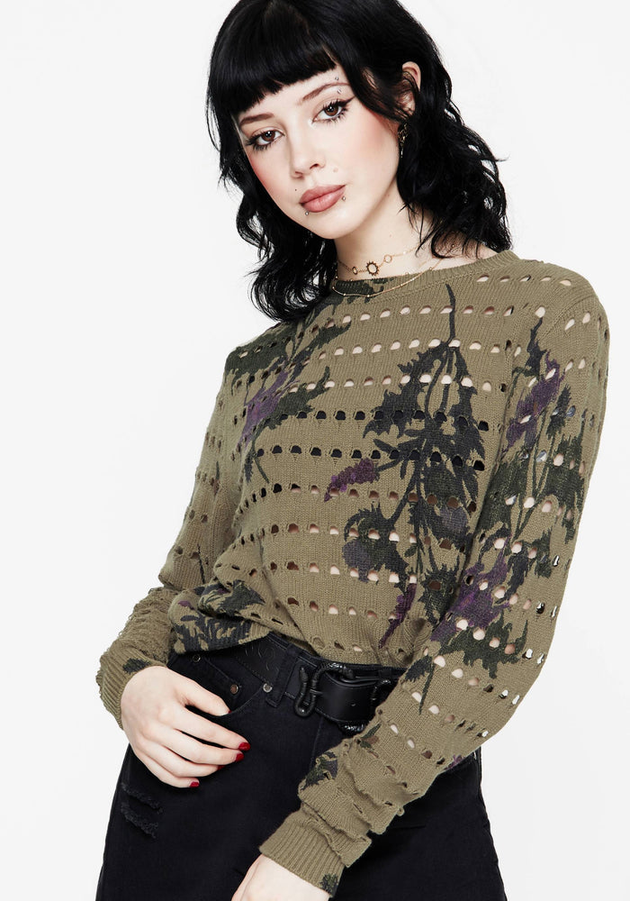 Cassandra Floral Knit Sweater
