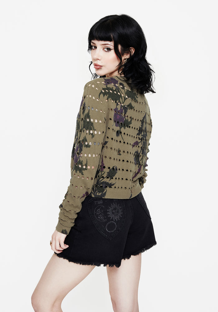 Cassandra Floral Knit Sweater