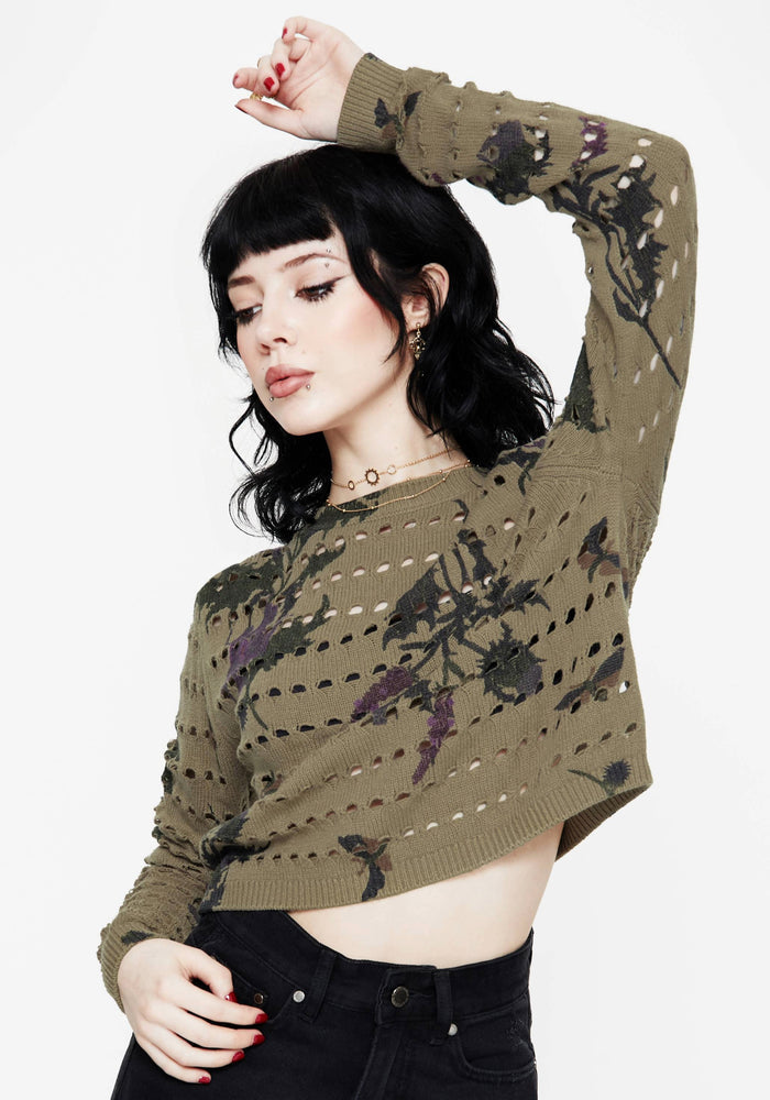 Cassandra Floral Knit Sweater