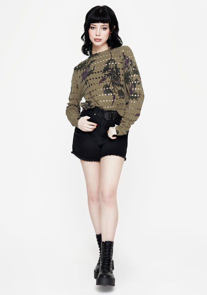 Cassandra Floral Knit Sweater