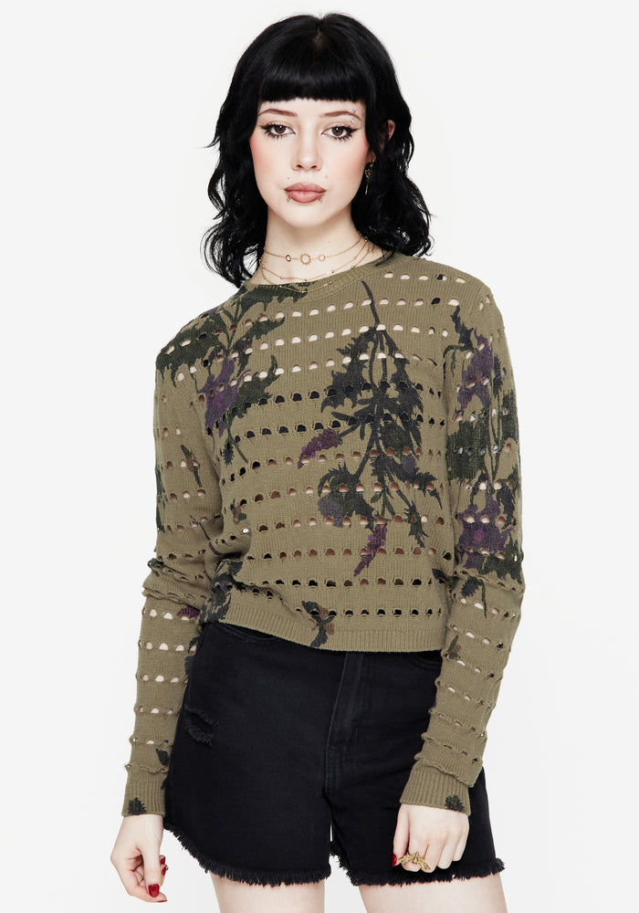 Cassandra Floral Knit Sweater