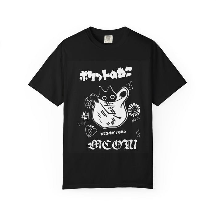 Cat King Graphic T-Shirt — Japanese Kawaii Punk "Meow" Design