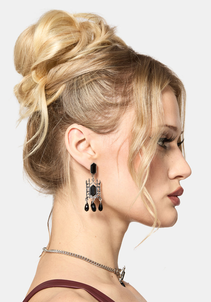 Cathedral Stone Drop Dangle Earrings
