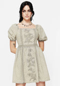 Caustic Cotton Frill Mini Dress