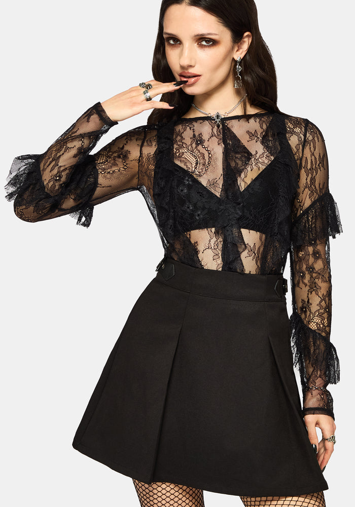 Cecilia Lace Ruffle Top