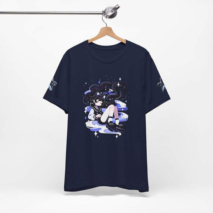 Celestial Girl Graphic Tee — Dreamy Anime Night Sky T-Shirt