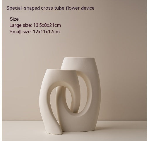 Ceramic circle vase decorations modern ceramic vase home decoration