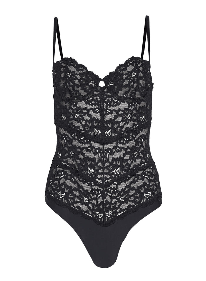 Charlotte Balconette Bodysuit-black-detail