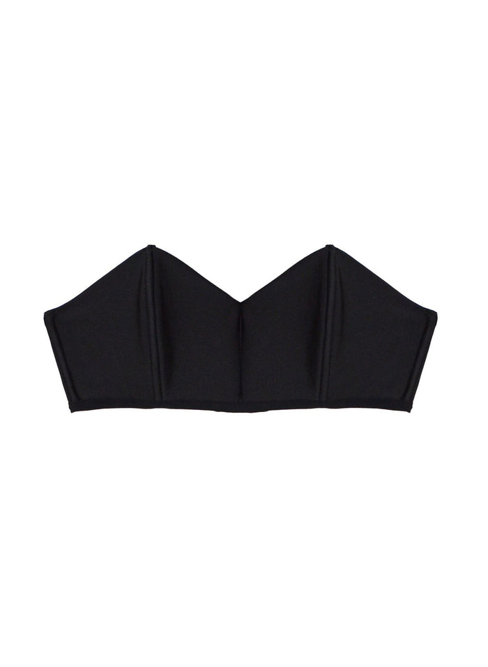Charlotte Bandeau Bra-black-flat