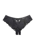 Charlotte Crotchless Panty-black-Fleur du Mal-flat