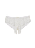 Charlotte Crotchless Panty-ivory-Fleur du Mal-flat