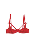 Charlotte Peekaboo Bra-rouge-Fleur du Mal-flat