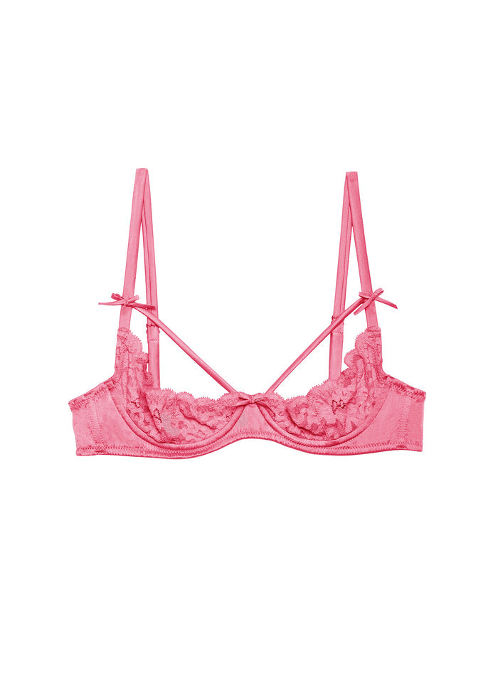 Charlotte Peekaboo Bra-pink cadillac-Fleur du Mal-flat