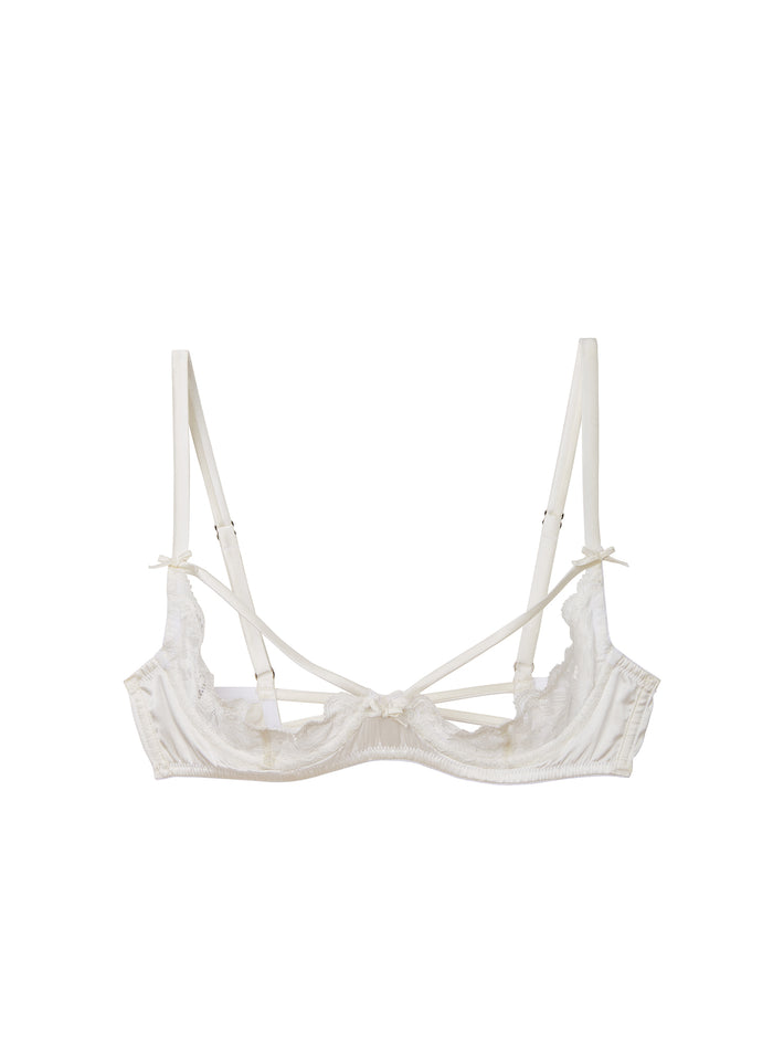 Charlotte Peekaboo Bra-ivory-Fleur du Mal-flat