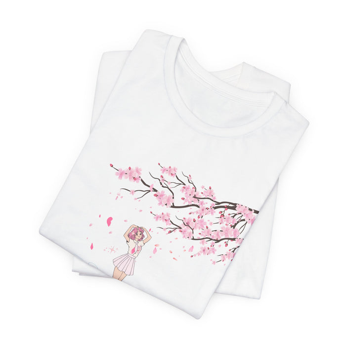 Cherry Blossom Girl Tee — Sakura Floral Graphic T-Shirt
