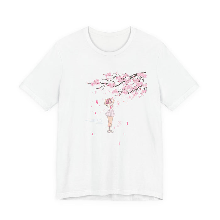 Cherry Blossom Girl Tee — Sakura Floral Graphic T-Shirt