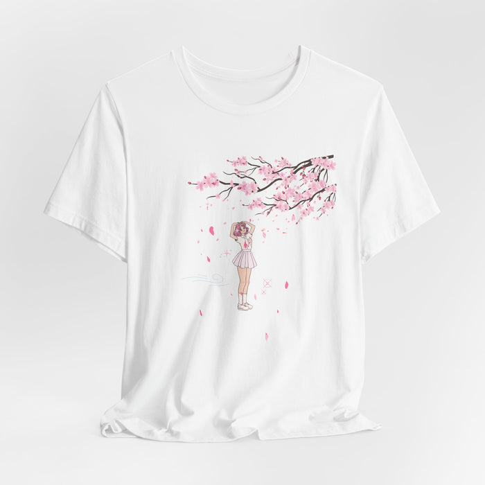 Cherry Blossom Girl Tee — Sakura Floral Graphic T-Shirt