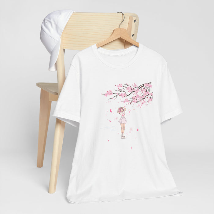 Cherry Blossom Girl Tee — Sakura Floral Graphic T-Shirt