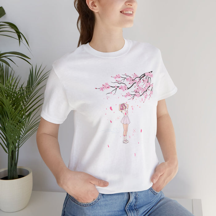 Cherry Blossom Girl Tee — Sakura Floral Graphic T-Shirt