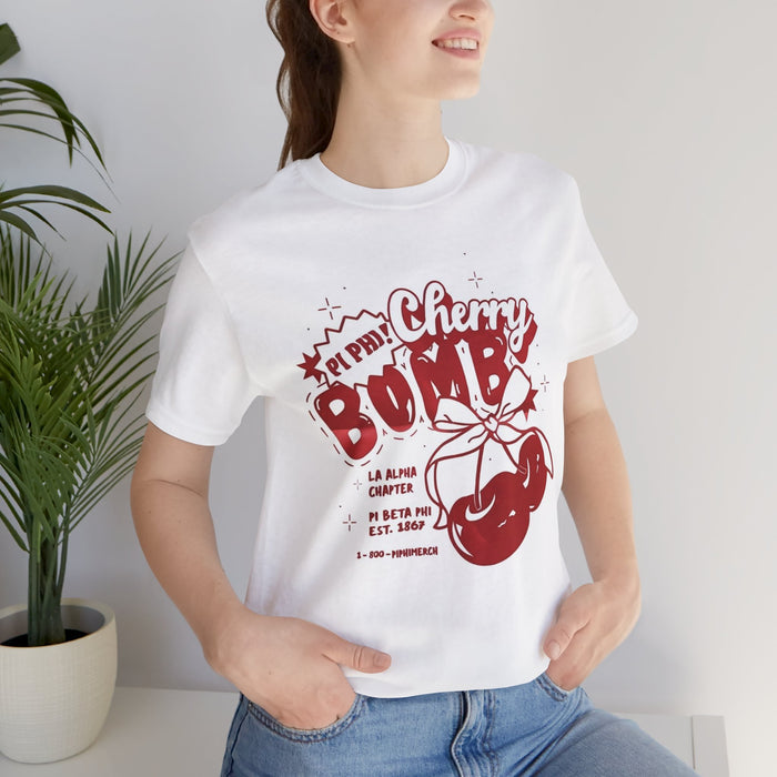 Cherry Bomb Tee — Retro Red Graphic T‑Shirt
