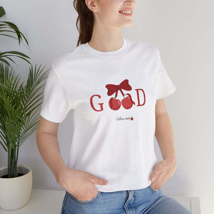 Cherry Good Tee — "Good" Cherry Graphic T‑Shirt