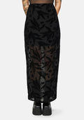 Cimora Dandelion Flock Mesh Midaxi Skirt